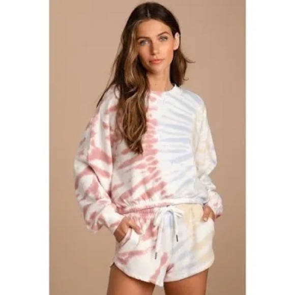 Z Supply Britton Crop Tie Dye Pullover size M - Picture 2 of 9